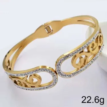 Gleaming Classy Stone Bangle Bracelet
